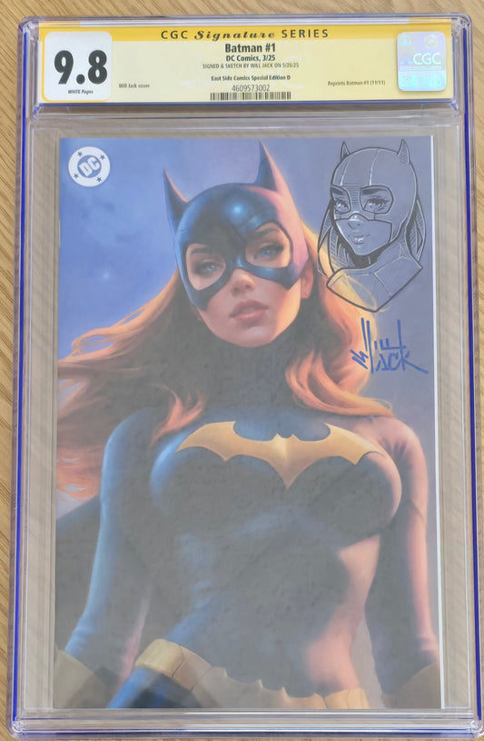 BATMAN (NEW 52) #1 WILL JACK ZOOMED IN VIRGIN VARIANT LIMITED TO 1000 COPIES CGC REMARK 9.8