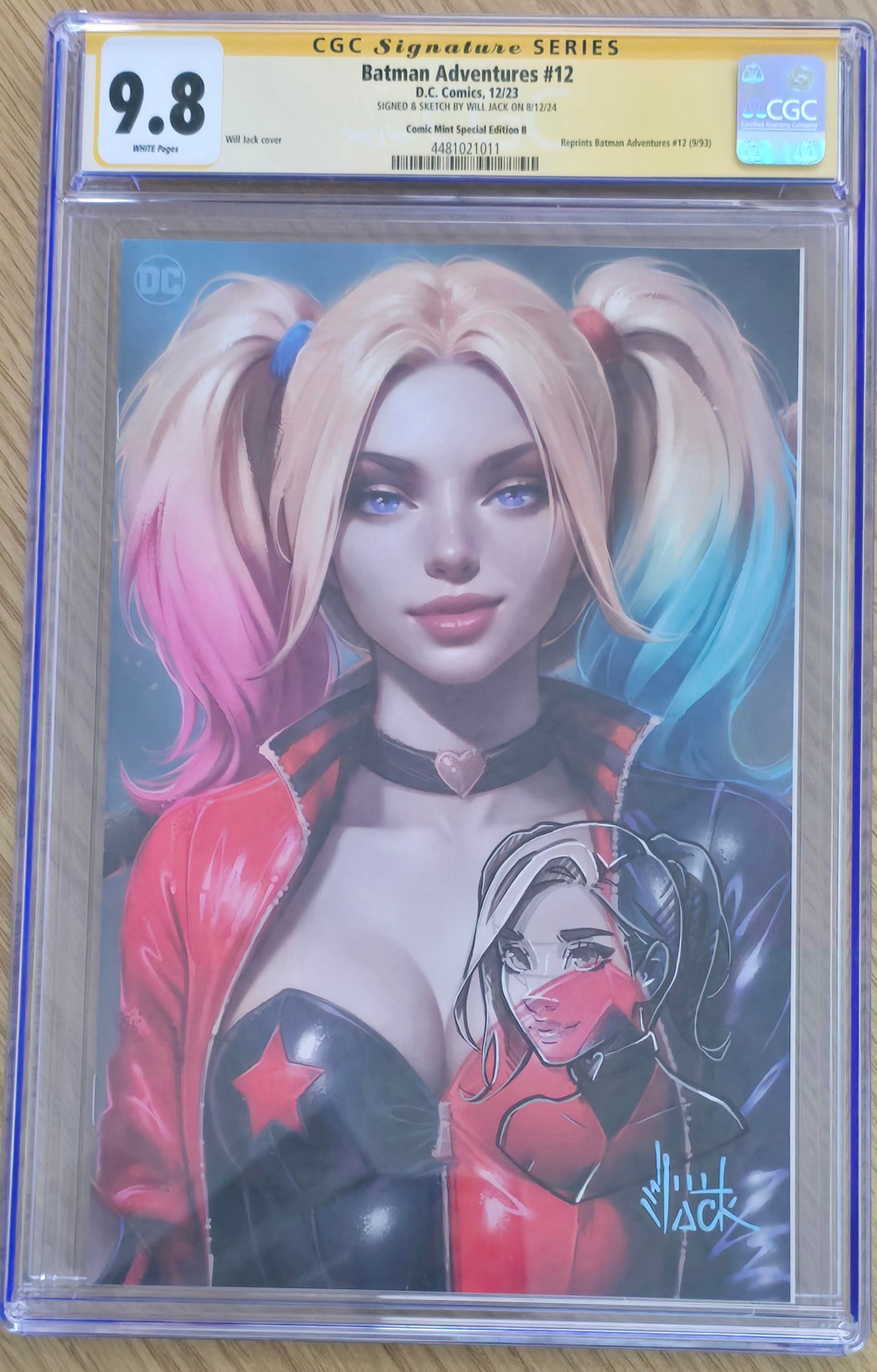 BATMAN ADVENTURES #12 WILL JACK VIRGIN VARIANT LIMITED TO 500 COPIES WITH NUMBERED COA CGC REMARK 9.8