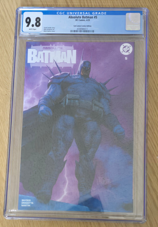 ABSOLUTE BATMAN #5 MARK SPEARS VARIANT LIMITED TO 800 COPIES CGC 9.8