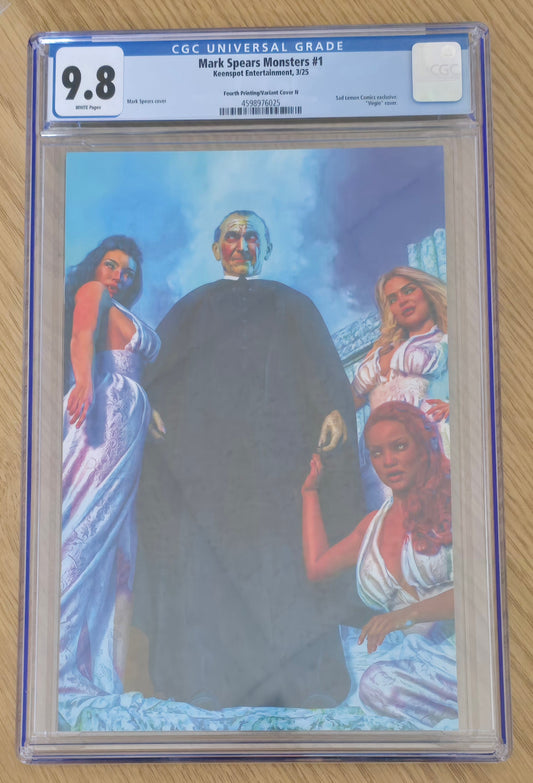 MARK SPEARS MONSTERS #1 MARK SPEARS DRACULA & BRIDES VIRGIN VARIANT LIMITED TO 450 COPIES CGC 9.8