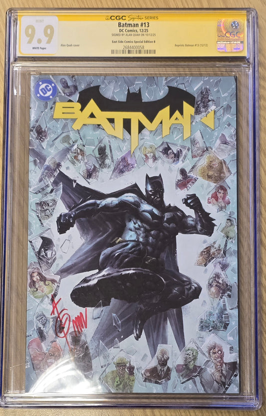 BATMAN (NEW 52) #13 ALAN QUAH VARIANT LIMITED TO 500 COPIES CGC SS 9.9
