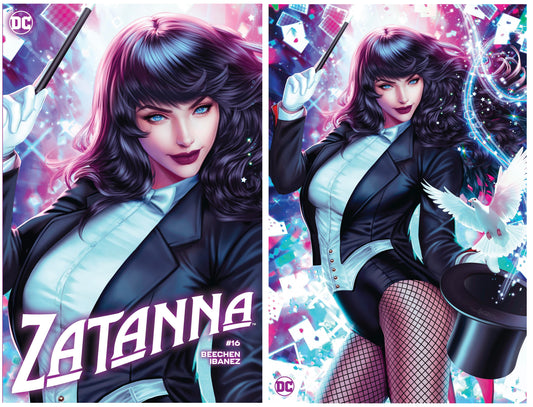 ZATANNA #16 ARIEL DIAZ TRADE/FOIL VIRGIN VARIANT SET LIMITED TO 600 SETS WITH NUMBERED COA