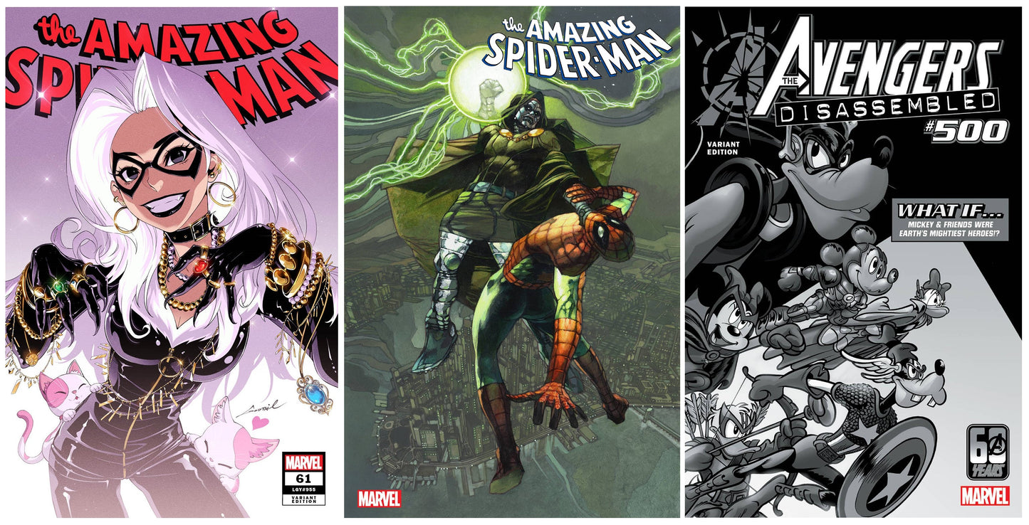 AMAZING SPIDER-MAN #61 GODTAIL VARIANT LIMITED TO 500 COPIES WITH NUMBERED COA + 1:25 & 1:100 VARIANT