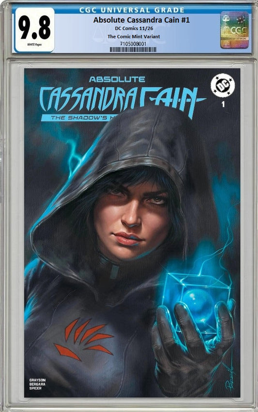 ABSOLUTE CASSANDRA CAIN THE SHADOWS HAND #1 LUCIO PARRILLO VARIANT LIMITED TO 500 COPIES CGC 9.8 PREORDER