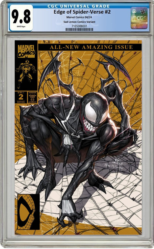 EDGE OF SPIDER-VERSE #2 INHYUK LEE GOLD HOMAGE VARIANT LIMITED TO 800 COPIES WITH NUMBERED COA CGC 9.8 PREORDER