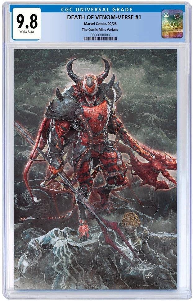 DEATH OF THE VENOMVERSE #1 BJORN BARENDS VIRGIN VARAINT LIMITED TO 500 COPIES WITH NUMBERED COA CGC 9.8 PREORDER