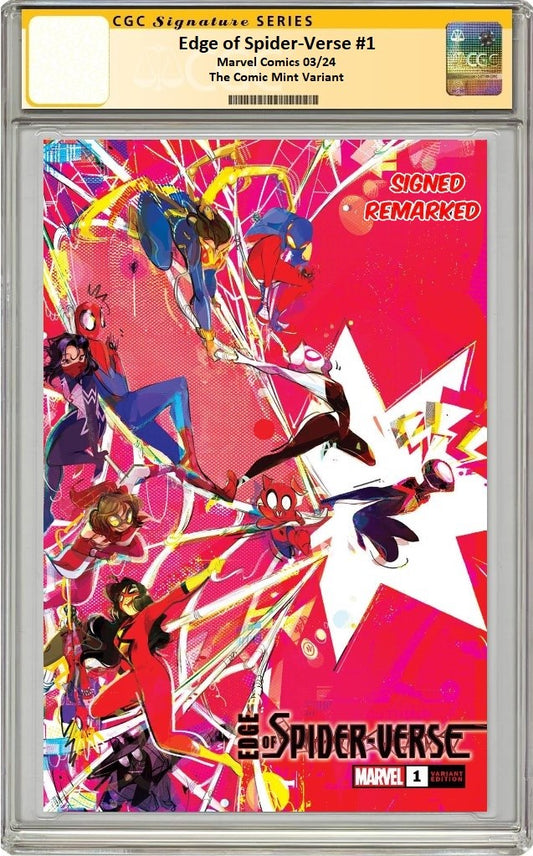 EDGE OF SPIDER-VERSE #1 NICOLETTA BALDARI VARIANT LIMITED TO 600 COPIES WITH NUMBERED COA CGC REMARK PREORDER