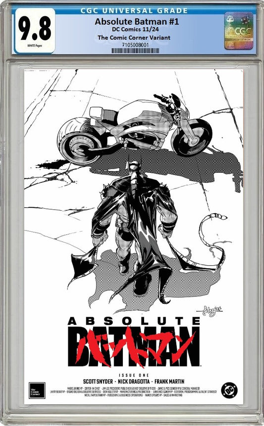 ABSOLUTE BATMAN #1 JAVI FERNANDEZ AKIRA HOMAGE SKETCH VARIANT LIMITED TO 2000 COPIES CGC 9.8