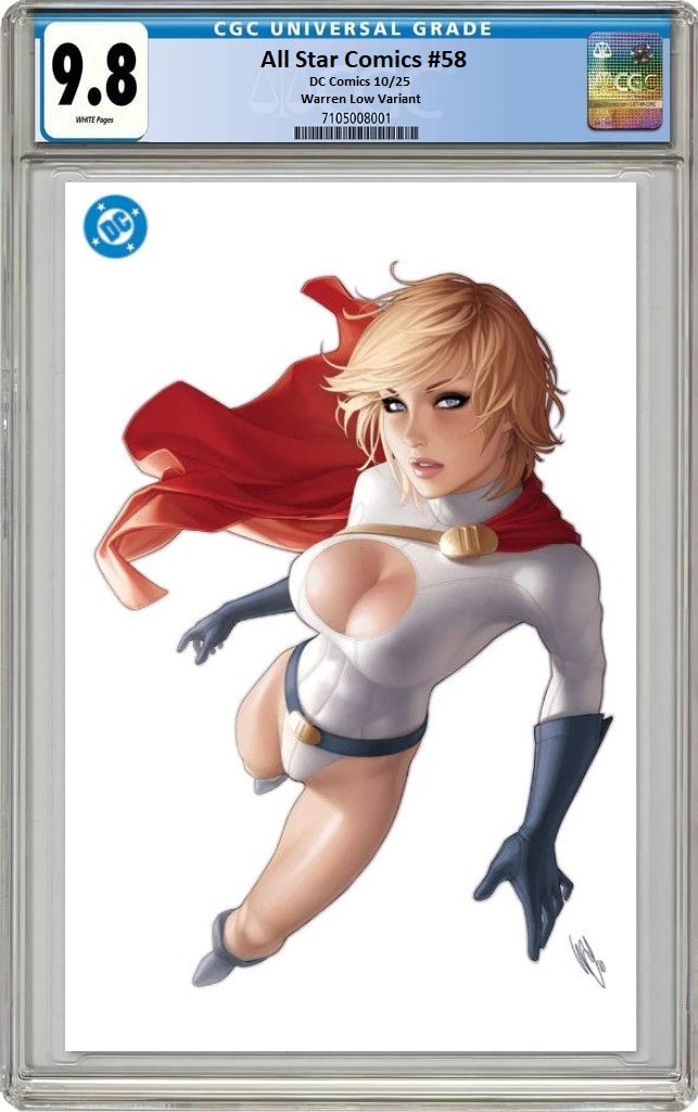 ALL STAR COMICS #58 WARREN LOUW VIRGIN VARIANT LIMITED TO 750 COPIES CGC 9.8 PREORDER - SAD LEMON COMICS
