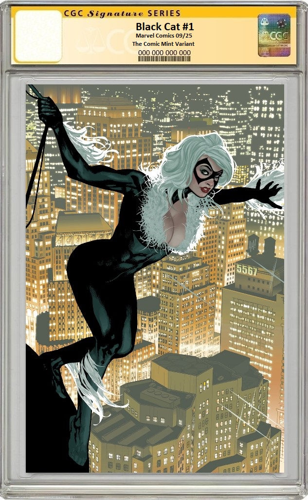 BLACK CAT #1 ADAM HUGHES VIRGIN VARIANT LIMITED TO 500 COPIES CGC SS PREORDER