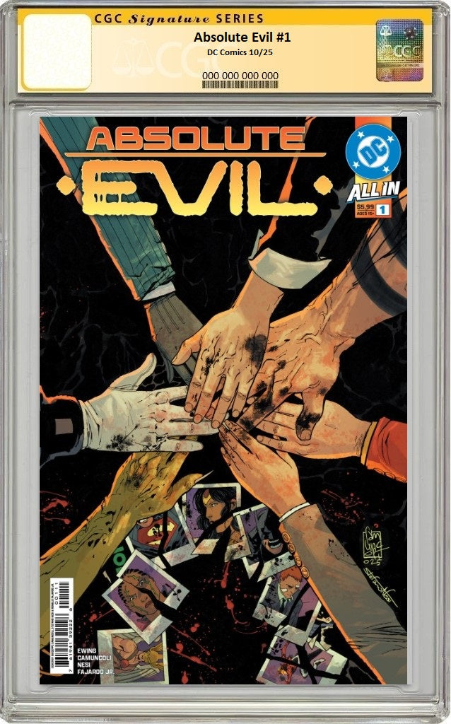 01/10/2025 ABSOLUTE EVIL #1 (ONE SHOT) CVR A GIUSSEPE CAMUNCOLI & STEFANO NESI CGC SS SIGNED BY SCOTT SNYDER