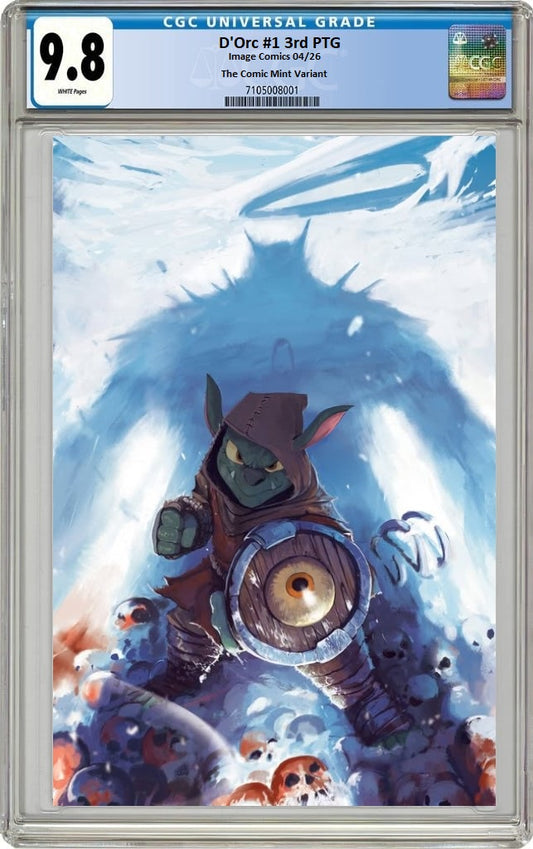 D'ORC #1 3RD PTG KEVIN MALLQUI (SEEKEVDRAW) VIRGIN VARIANT LIMITED TO 450 COPIES CGC 9.8 PREORDER