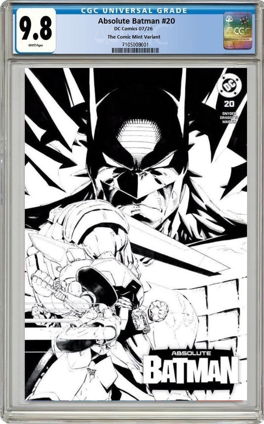 ABSOLUTE BATMAN #20 PHILIP TAN 'ROBINS' SDCC B&W VARIANT LIMITED TO 750 COPIES CGC 9.8 PREORDER
