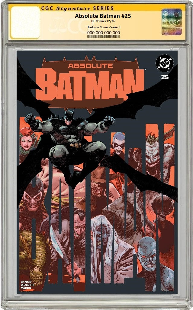 ABSOLUTE BATMAN #25 RAFA SANDOVAL TRADE DRESS VARIANT LIMITED TO 1000 COPIES CGC SS PREORDER