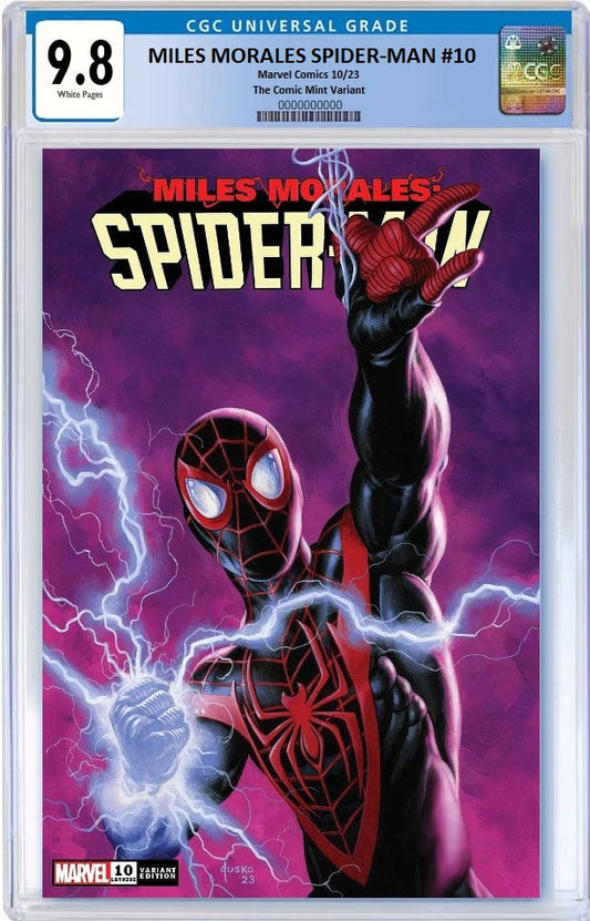 MILES MORALES SPIDER-MAN #10 JOE JUSKO VARIANT LIMITED TO 600 COPIES WITH NUMBERED COA CGC 9.8 PREORDER