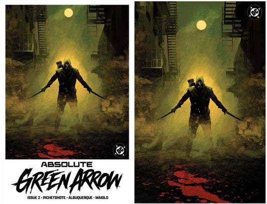 ABSOLUTE GREEN ARROW #2 RAFAEL ALBUQUERQUE MOVIE POSTER HOMAGE FOIL TRADE DRESS/VIRGIN VARIANT SET LIMITED TO 1000 SETS