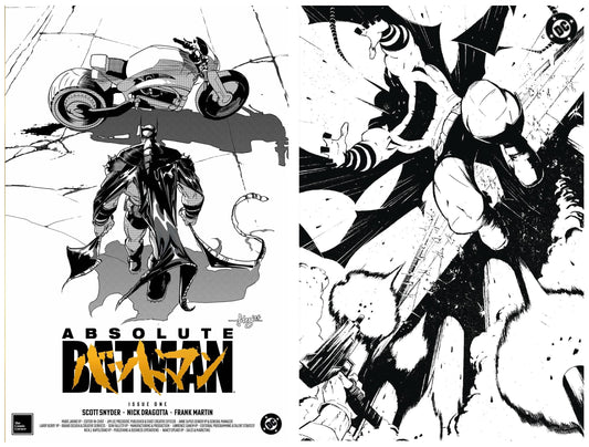 ABSOLUTE BATMAN #1 JAVI FERNANDEZ AKIRA HOMAGE GOLD FOIL SKETCH VARIANT LIMITED TO 2500 COPIES + 1:25 DRAGOTTA SKETCH VARIANT