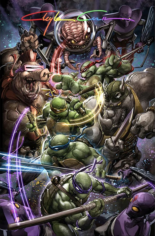 TMNT SATURDAY MORNING ADV CONTINUED #1 CLAYTON CRAIN VIRGIN VARIANT LIMITED TO 500 COPIES INFINITY SIGNED WITH COA
