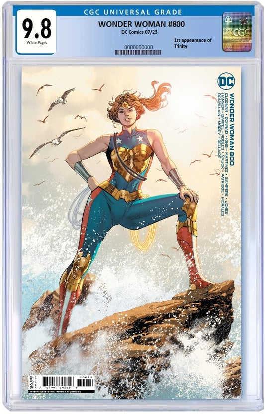 21/06/2023 WONDER WOMAN #800 CVR K DANIEL SAMPERE VARIANT - 1ST COVER APP TRINITY CGC 9.8 PREORDER