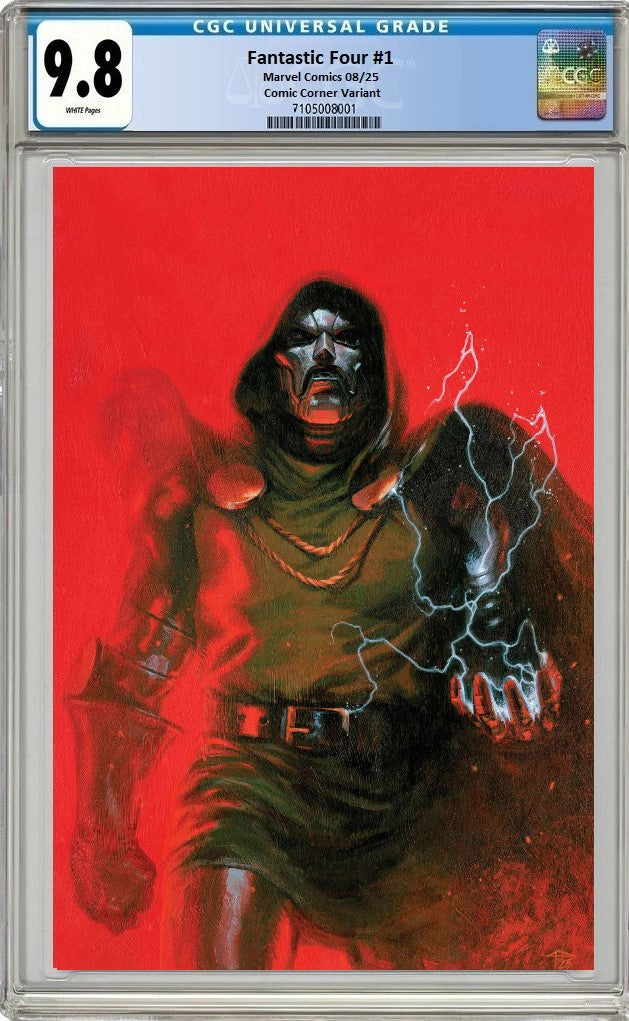 FANTASTIC FOUR #1 GABRIELE DELLOTTO NYCC 2025 VIRGIN VARIANT LIMITED TO 800 COPIES CGC 9.8 PREORDER