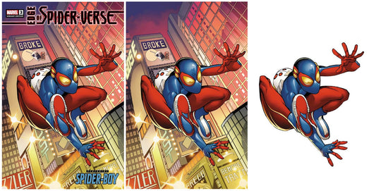 EDGE OF SPIDER-VERSE #3 MARK BAGLEY TRADE/VIRGIN/WHITE VIRGIN VARIANT SET 'ULTIMATE SPIDER-MAN #1 HOMAGE' LIMITED TO 500 SETS