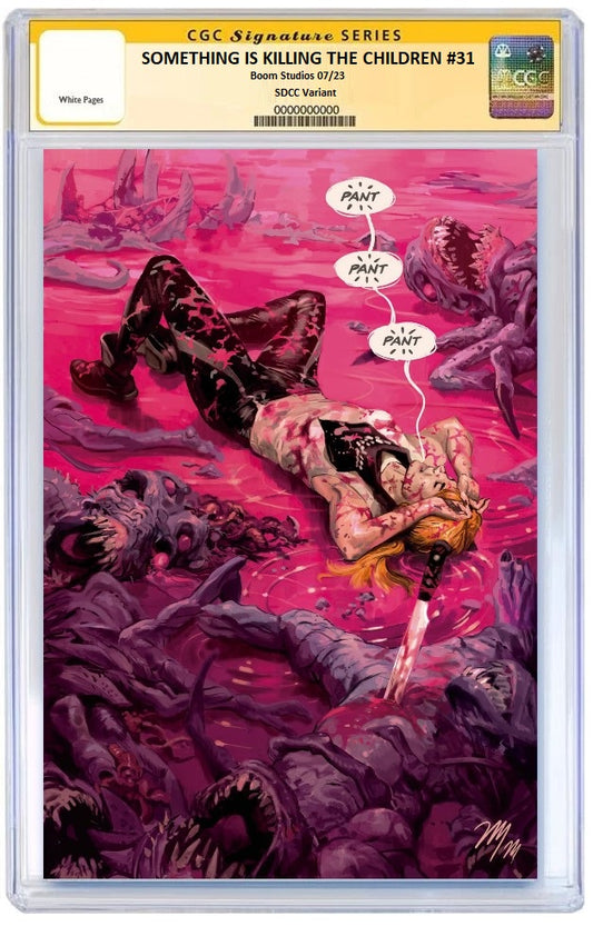 SOMETHING IS KILLING THE CHILDREN #31 ALVARO MARTINEZ BUENO SDCC VIRGIN VARIANT LIMITED TO 300 COPIES CGC SS 9.8 - DOUBLE SIGNED!!!