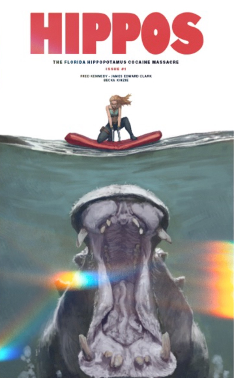 FLORIDA HIPPOPOTAMUS COCAINE MASSACRE #1 SKAN SRISUWAN JAWS HOMAGE METAL VARIANT LIMITED TO 75 COPIES