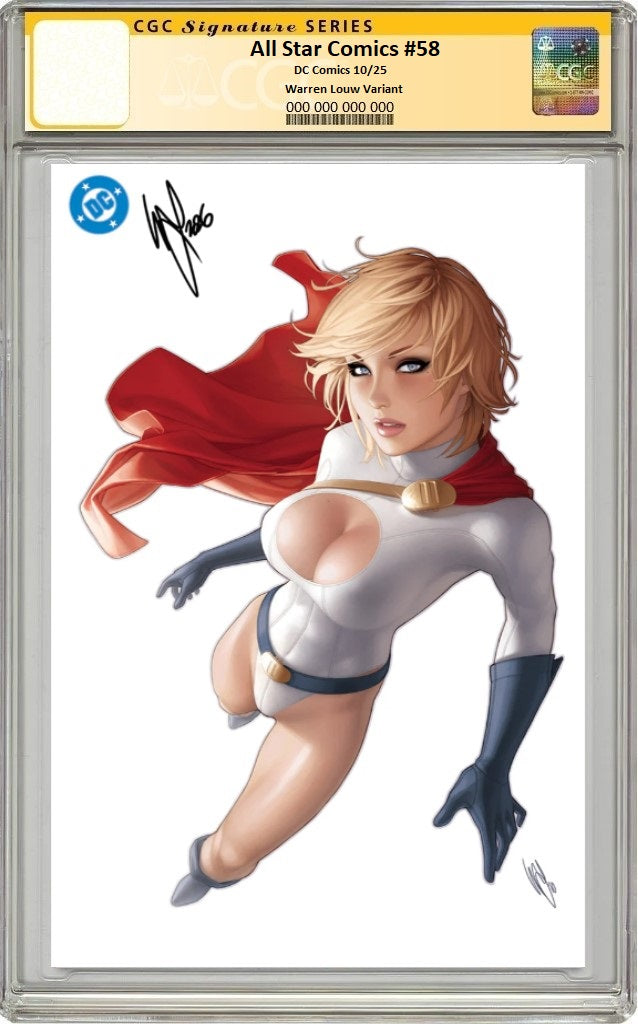 ALL STAR COMICS #58 WARREN LOUW VIRGIN VARIANT LIMITED TO 750 COPIES CGC SS PREORDER - SAD LEMON COMICS