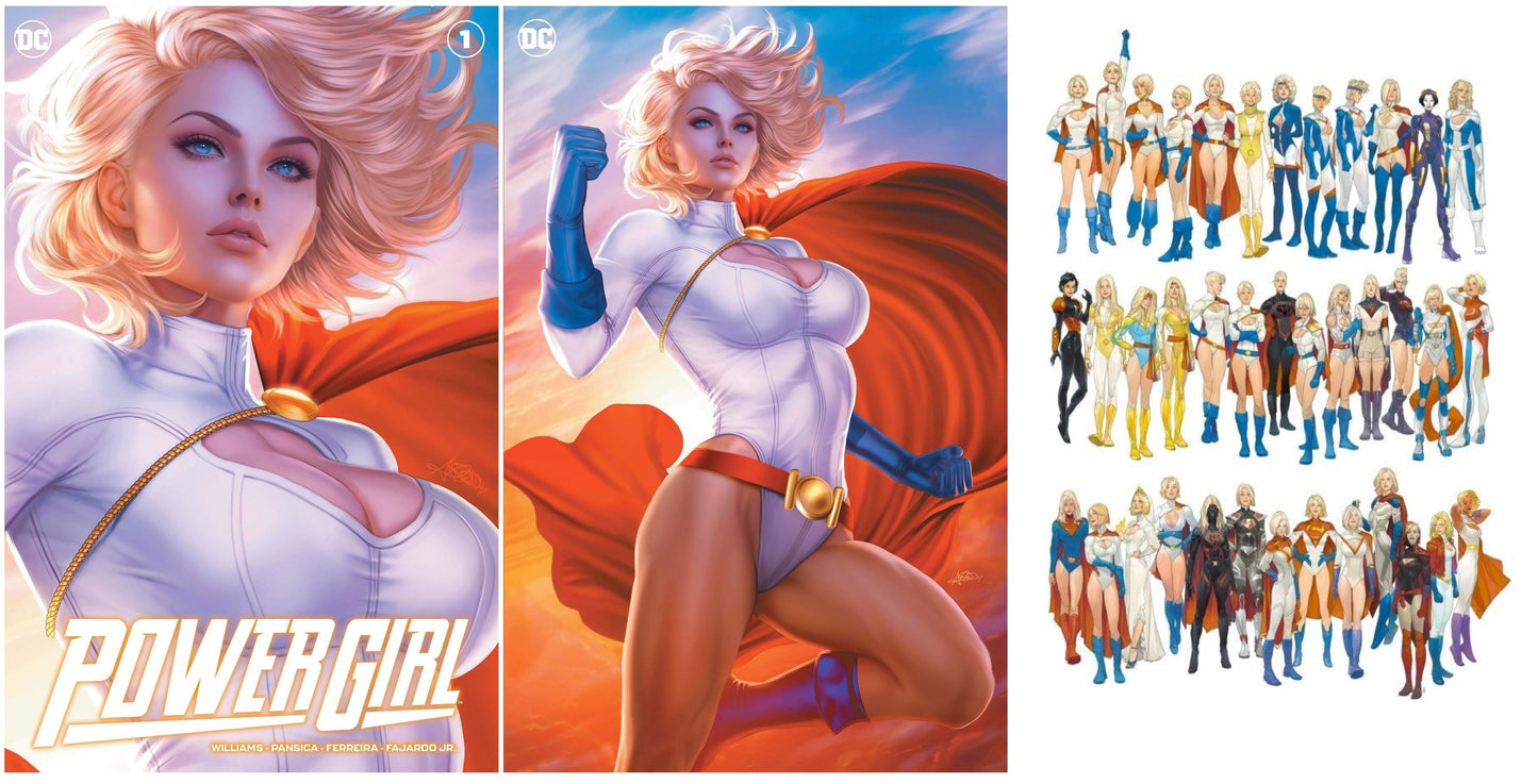 POWER GIRL #1 ARIEL DIAZ TRADE/VIRGIN VARIANT SET LIMITED TO 1000 SETS + 1:25 VARIANT