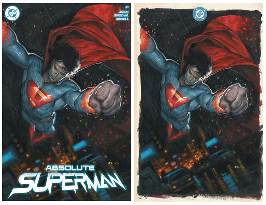ABSOLUTE SUPERMAN #1  FABRIZIO DE TOMMASO UK EXCLUSIVE TRADE/FULL BLEED VIRGIN SET VARIANT LIMITED TO 500 SETS