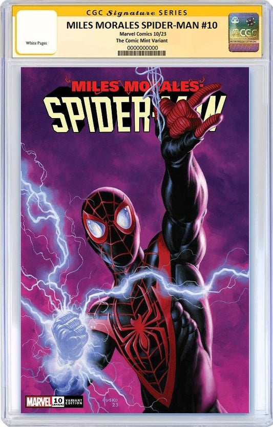 MILES MORALES SPIDER-MAN #10 JOE JUSKO VARIANT LIMITED TO 600 COPIES WITH NUMBERED COA CGC SS PREORDER