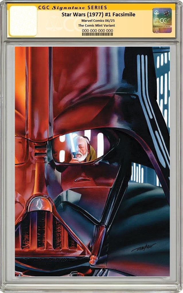 STAR WARS 1977 #1 FACSIMILE MIKE MAYHEW VIRGIN VARIANT LIMITED TO 1000 COPIES CGC SS SIGNED BY MIKE MAYHEW