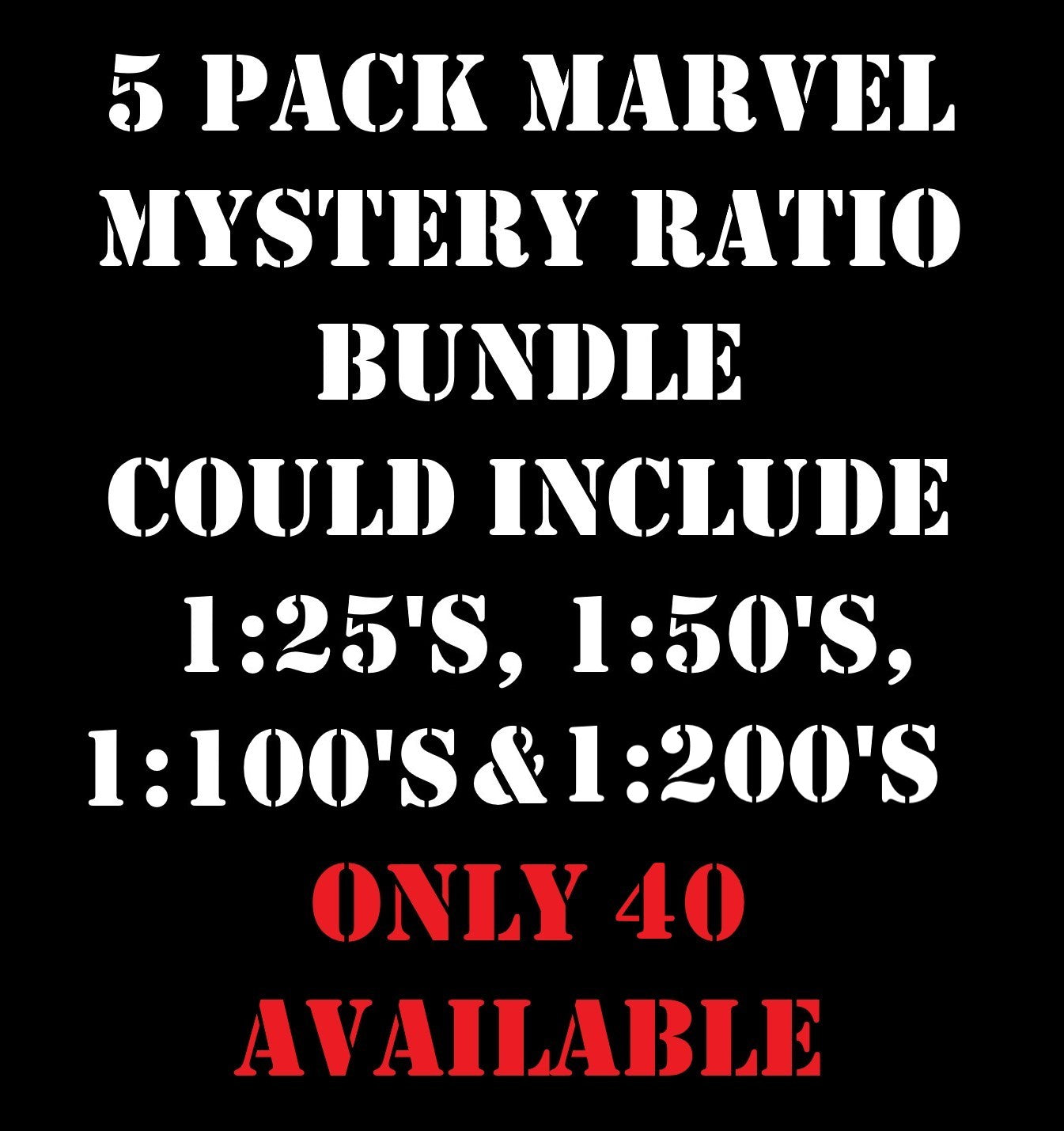 BLACK FRIDAY PRELUDE - 5 PACK MARVEL MYSTERY RATIO PACKS