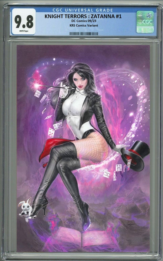 KNIGHT TERRORS ZATANNA #1 NATALI SANDERS FOIL VIRGIN VARIANT LIMITED TO 1000 COPIES CGC 9.8 PREORDER