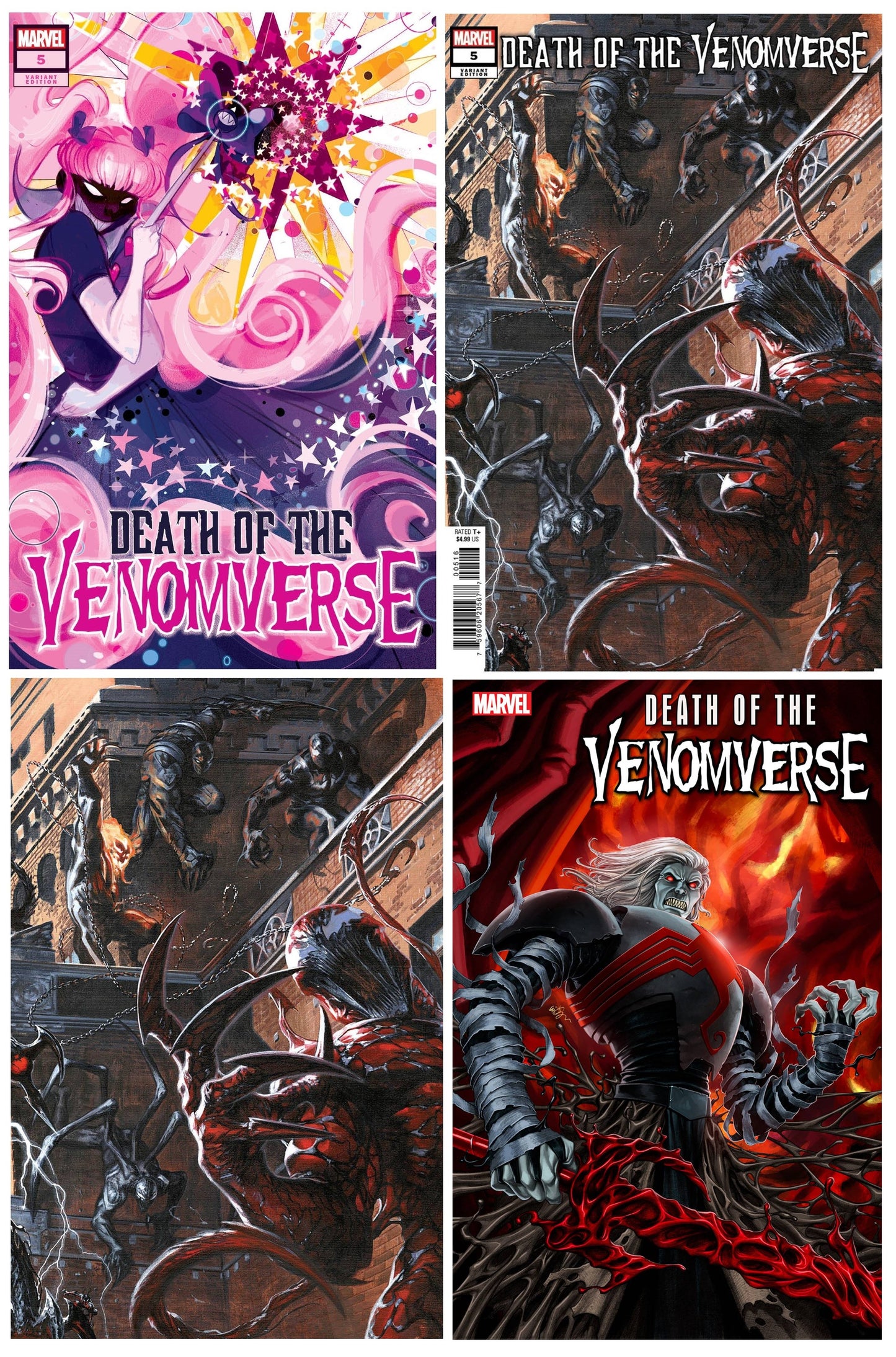 DEATH OF VENOMVERSE #5 NICOLETTA BALDARI VARIANT LIMITED TO 600 COPIES WITH NUMBERED COA + 1:10, 1:50 & 1:50 VARIANT