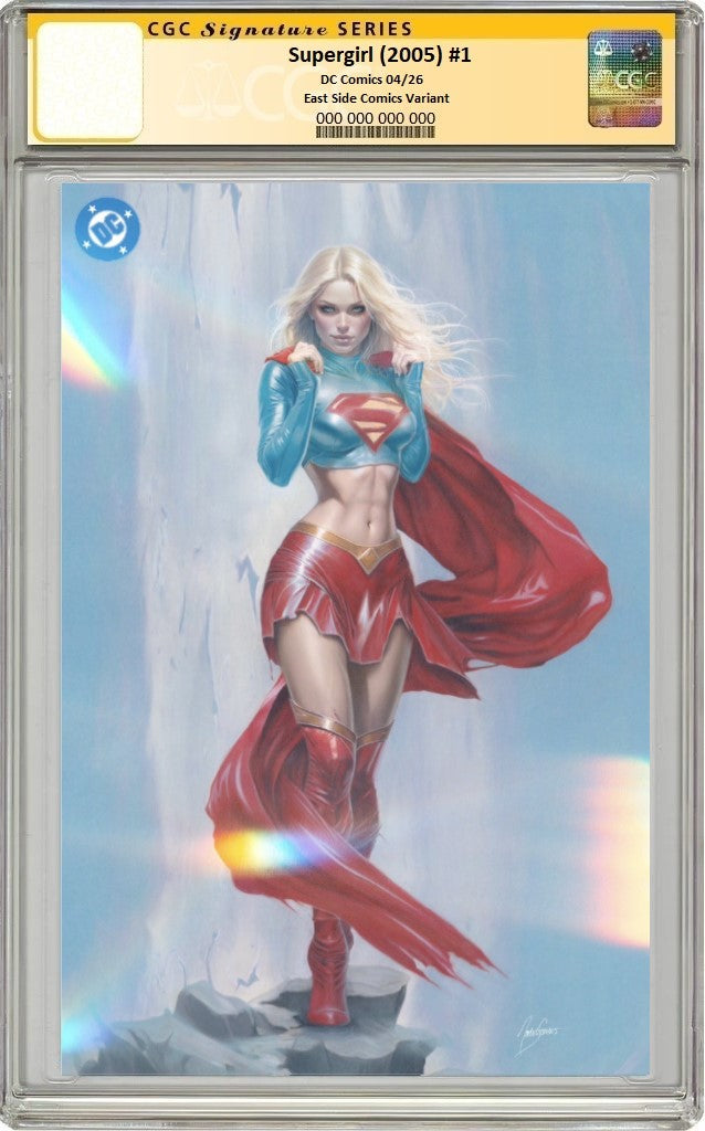 SUPERGIRL (2005) #1 NATALI SANDERS MEGACON FOIL HOMAGE VIRGIN VARIANT LIMITED TO 500 COPIES CGC SS PREORDER