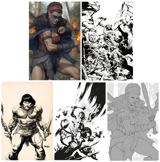 CONAN BARBARIAN #1 ARTGERM VIRGIN VARIANT LIMITED TO 800 COPIES + 1:10, 1:25, 1:50 & 1:100 ARTGERM VIRGIN B&W VARIANT