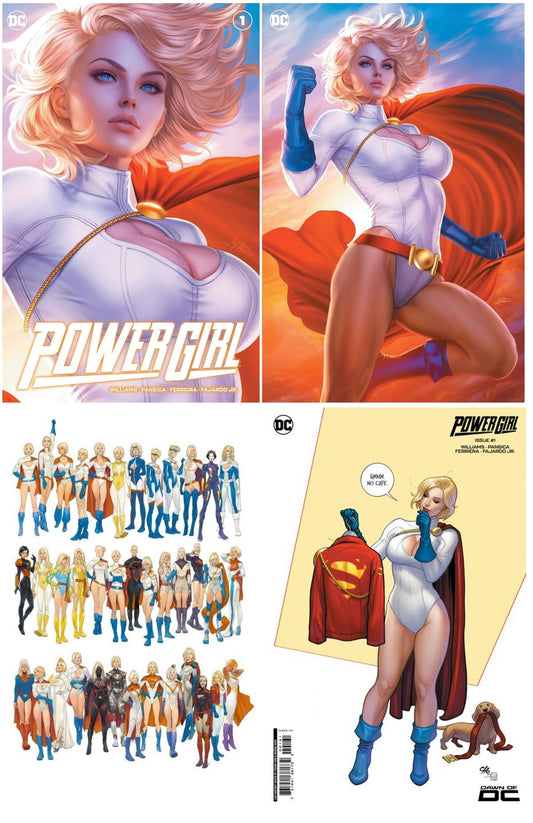 POWER GIRL #1 ARIEL DIAZ TRADE/VIRGIN VARIANT SET LIMITED TO 1000 SETS + 1:25 & 1:50 VARIANT