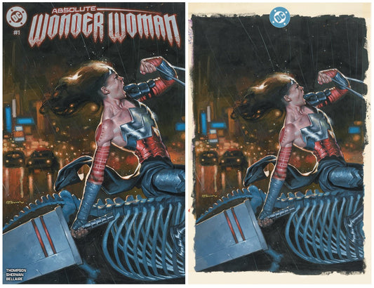 ABSOLUTE WONDER WOMAN #1  FABRIZIO DE TOMMASO UK EXCLUSIVE TRADE/FULL BLEED VIRGIN SET LIMITED TO 500 SETS
