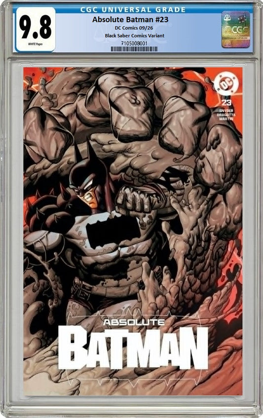 ABSOLUTE BATMAN #23 MARIO FOCCILLO WRAPAROUND TRADE DRESS VARIANT LIMITED TO 800 COPIES CGC 9.8 PREORDER