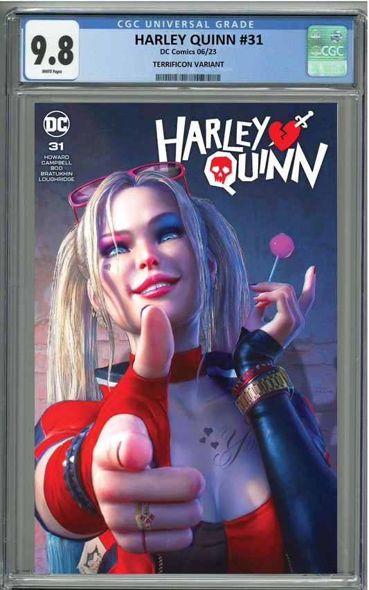 HARLEY QUINN #31 TIAGO DA SILVA TERRIFICON VARIANT LIMITED TO 500 COPIES WITH NUMBERED COA CGC 9.8 PREORDER