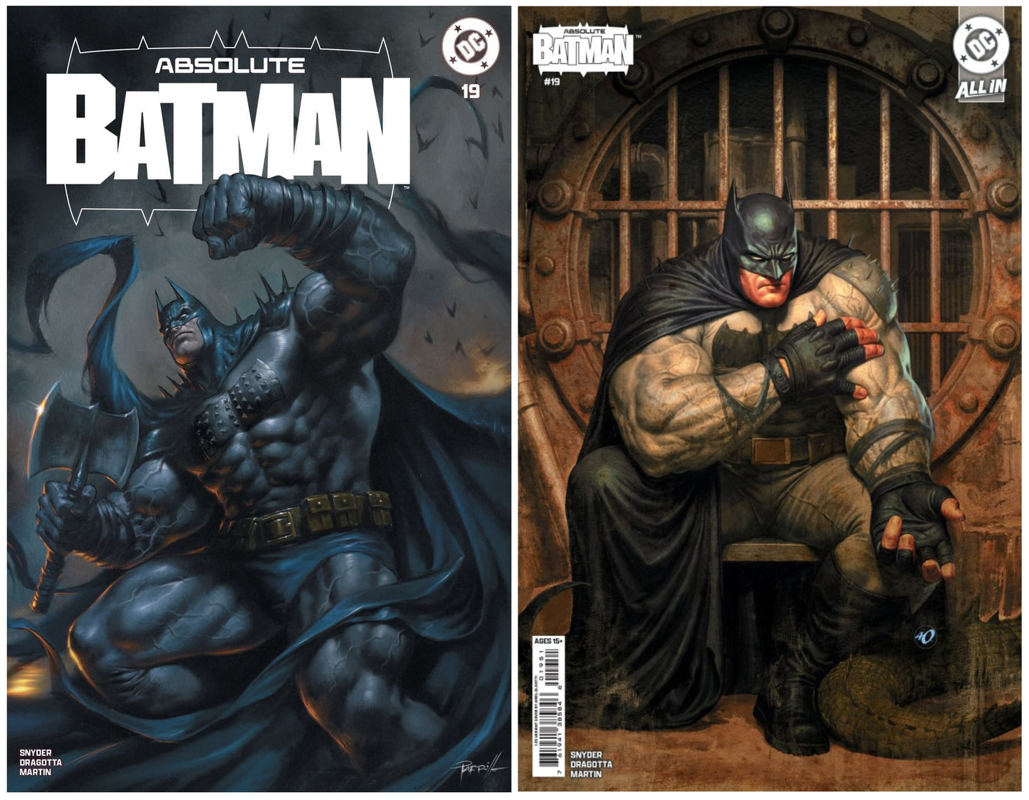 ABSOLUTE BATMAN #19 LUCIO PARRILLO VARIANT LIMITED TO 800 COPIES + 1:25 VARIANT