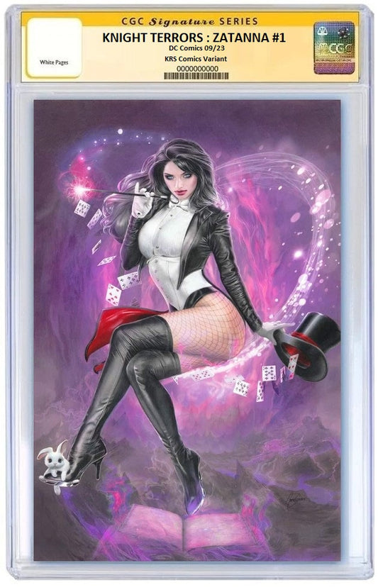 KNIGHT TERRORS ZATANNA #1 NATALI SANDERS FOIL VIRGIN VARIANT LIMITED TO 1000 COPIES CGC SS PREORDER