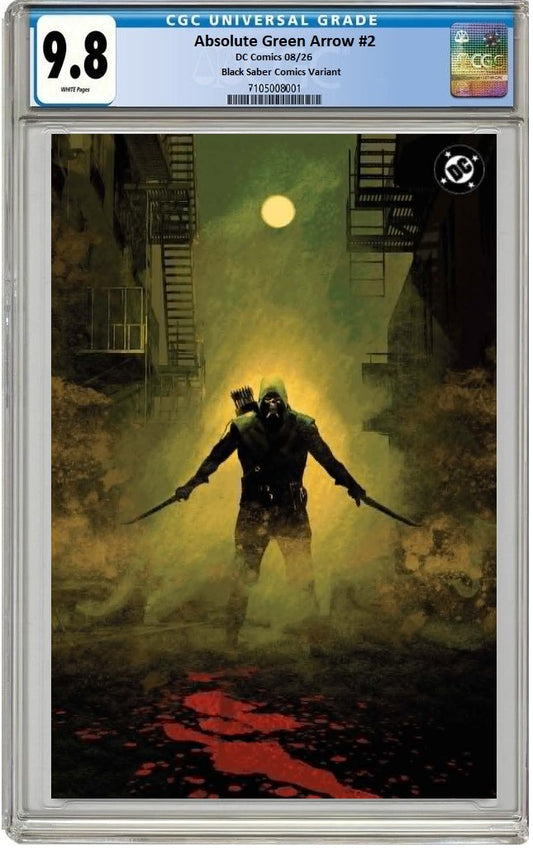 ABSOLUTE GREEN ARROW #2 RAFAEL ALBUQUERQUE VIRGIN VARIANT LIMITED TO 1000 COPIES CGC 9.8 PREORDER