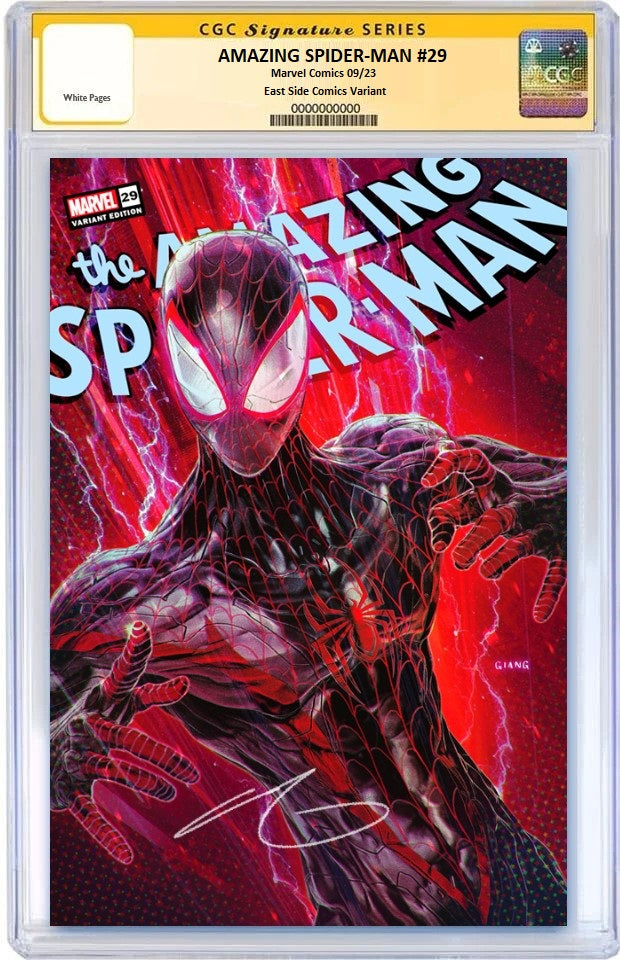AMAZING SPIDER-MAN #29 JOHN GIANG VARIANT LIMITED TO 800 COPIES WITH NUMBERED COA CGC SS PREORDER