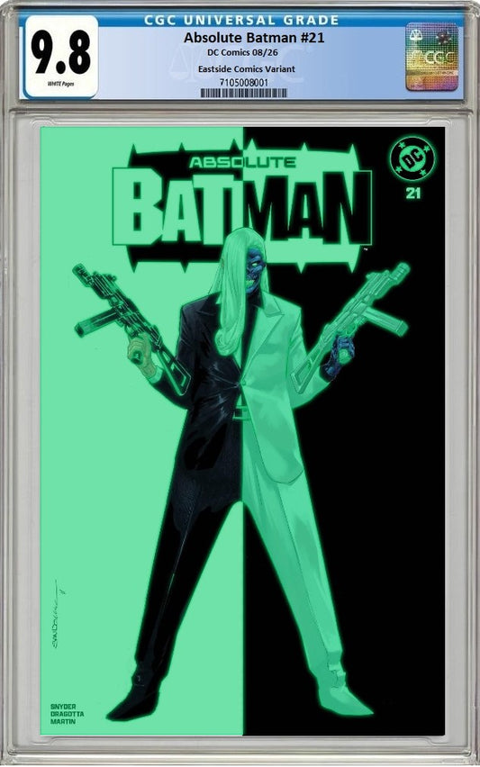 ABSOLUTE BATMAN #21 RAFA SANDOVAL GITD VARIANT LIMITED TO 1500 COPIES CGC 9.8 PREORDER