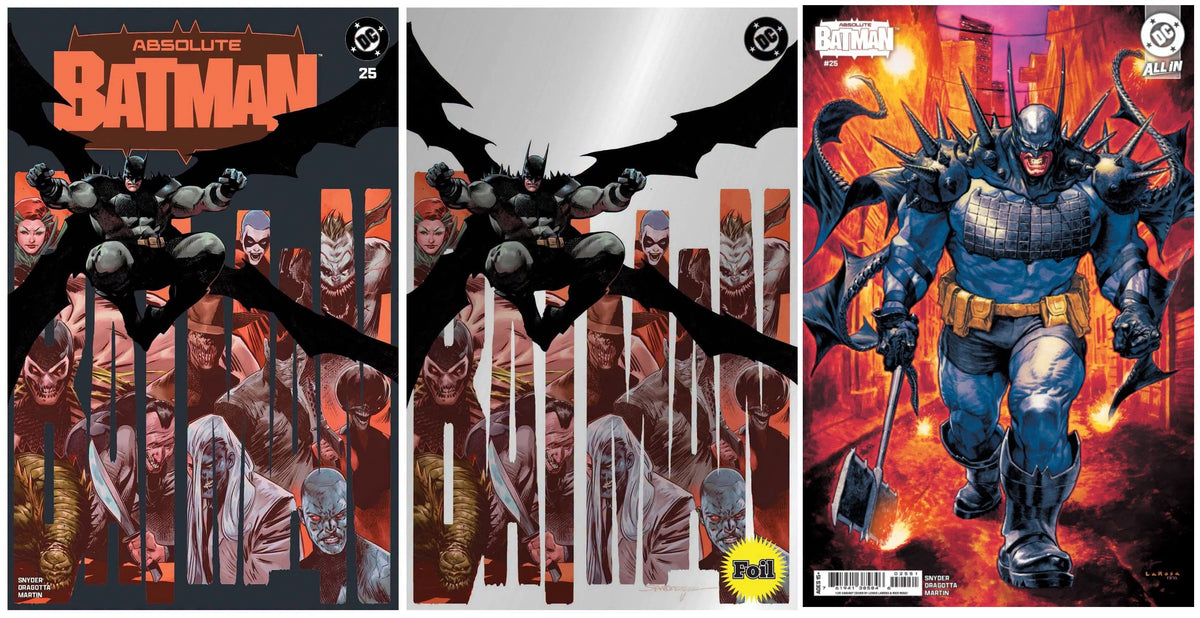 ABSOLUTE BATMAN #25 RAFA SANDOVAL TRADE/SILVER FOIL VIRGIN VARIANT SET LIMITED TO 800 SETS + 1:25 VARIANT