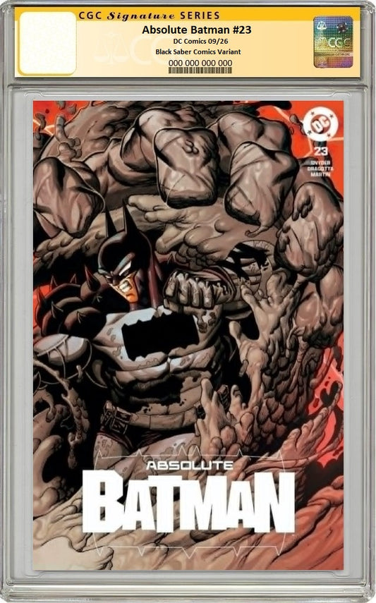 ABSOLUTE BATMAN #23 MARIO FOCCILLO WRAPAROUND TRADE DRESS VARIANT LIMITED TO 800 COPIES CGC REMARK PREORDER