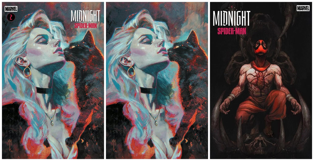 MIDNIGHT SPIDER-MAN #2 MARCO MASTRAZZO TRADE/VIRGIN VARIANT SET LIMITED TO 800 SETS + 1:25 VARIANT