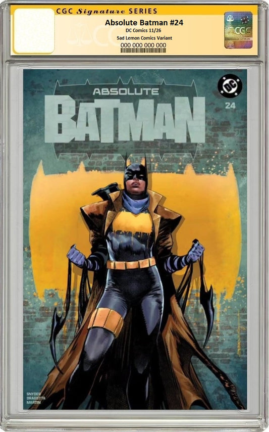 ABSOLUTE BATMAN #24 RAFA SANDOVAL TRADE DRESS VARIANT LIMITED TO 800 COPIES CGC SS PREORDER